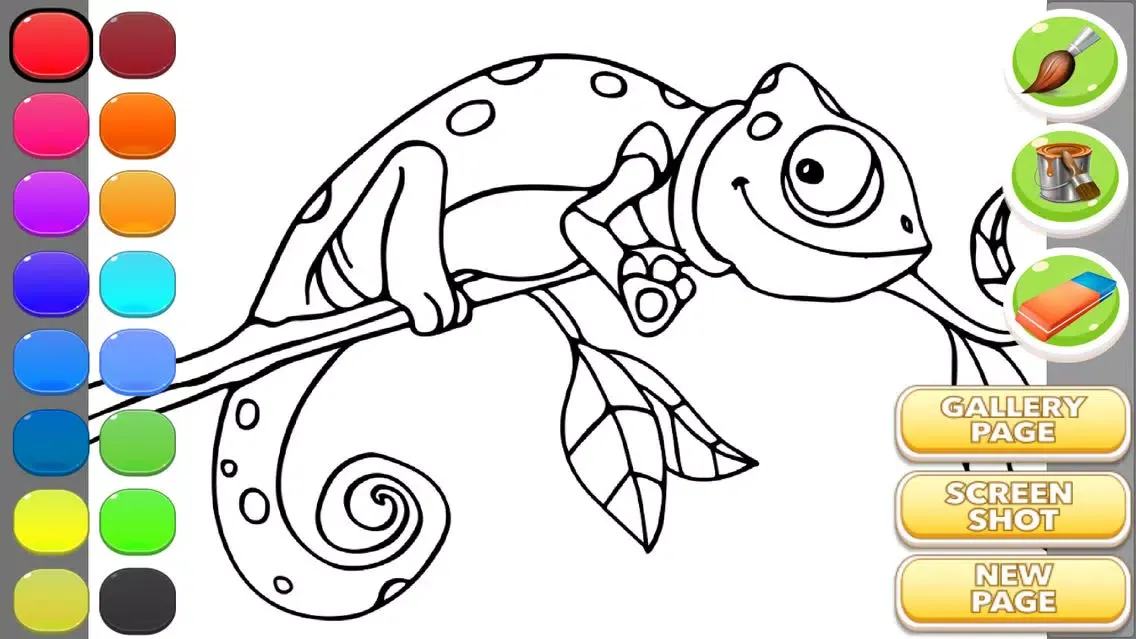 Capturas de tela do Chameleon Coloring Book