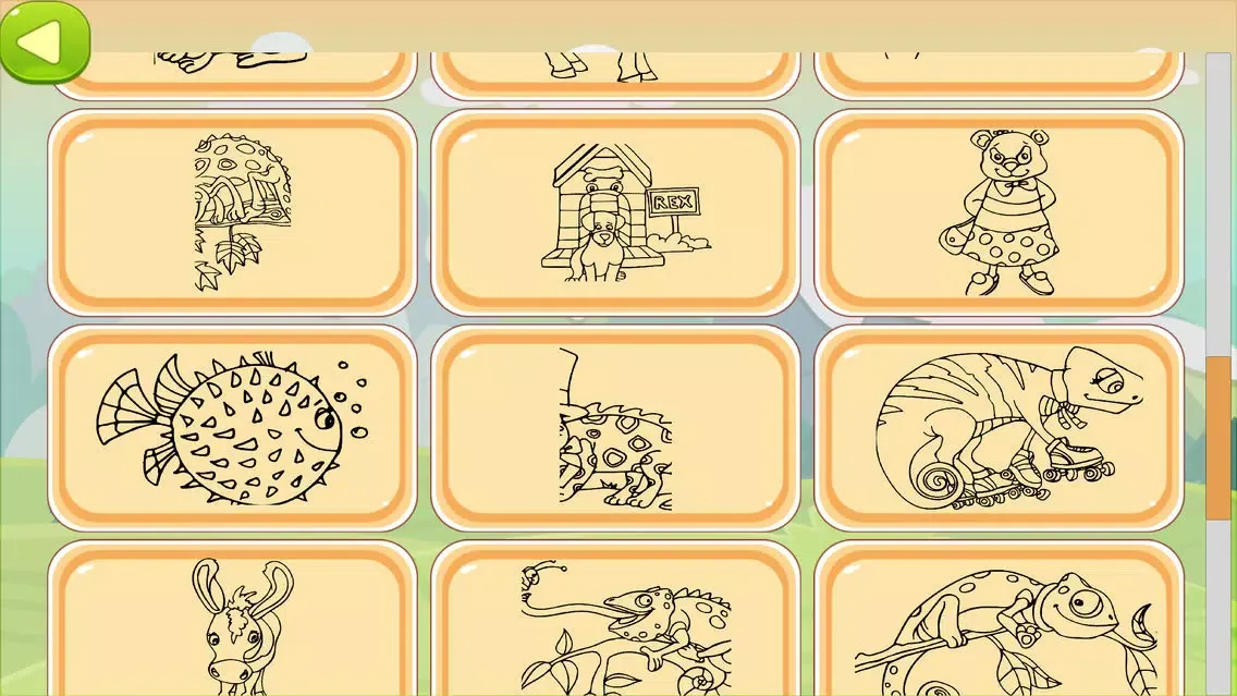 Capturas de tela do Chameleon Coloring Book