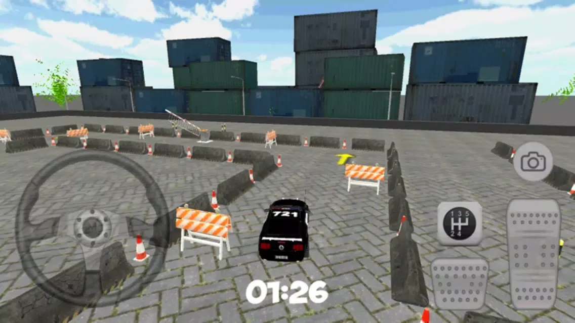Ảnh chụp màn hình của Police Car Parking Free 3D