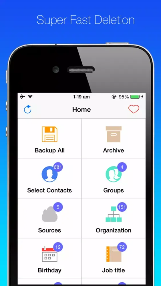Zrzuty ekranu Multiple contacts delete