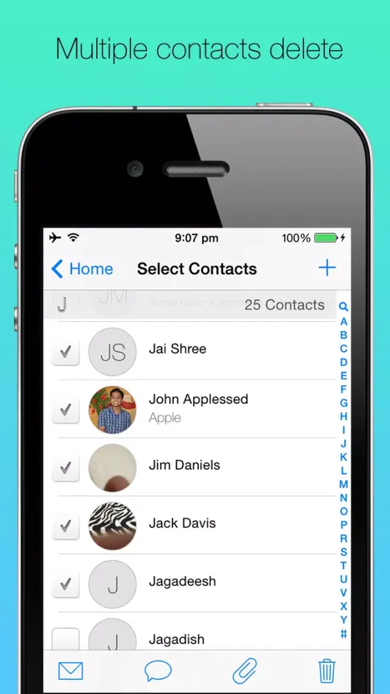 Zrzuty ekranu Multiple contacts delete