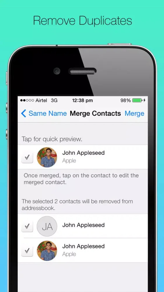 Merge Contacts - Remove Duplicates应用截图