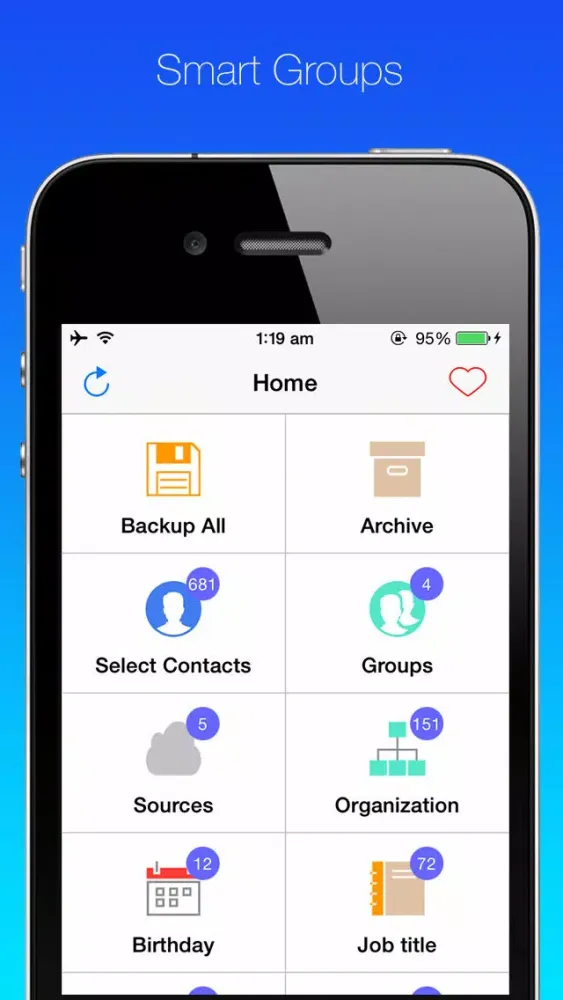 ContactBox: Group mail/sms, merge/delete contacts and backup contacts:应用截图