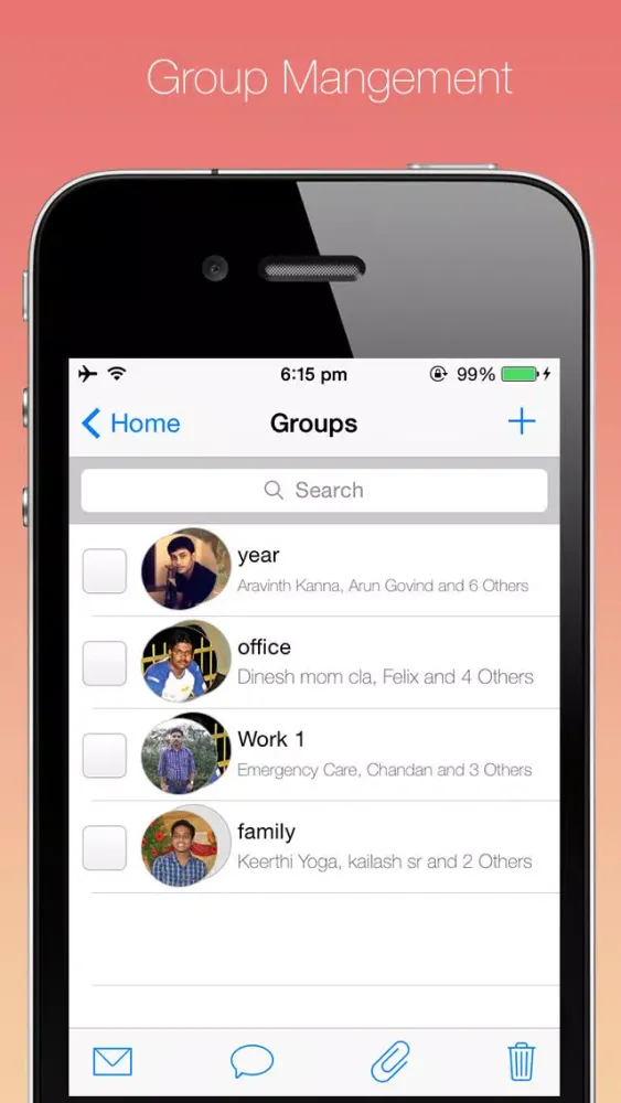 ContactBox: Group mail/sms, merge/delete contacts and backup contacts:应用截图