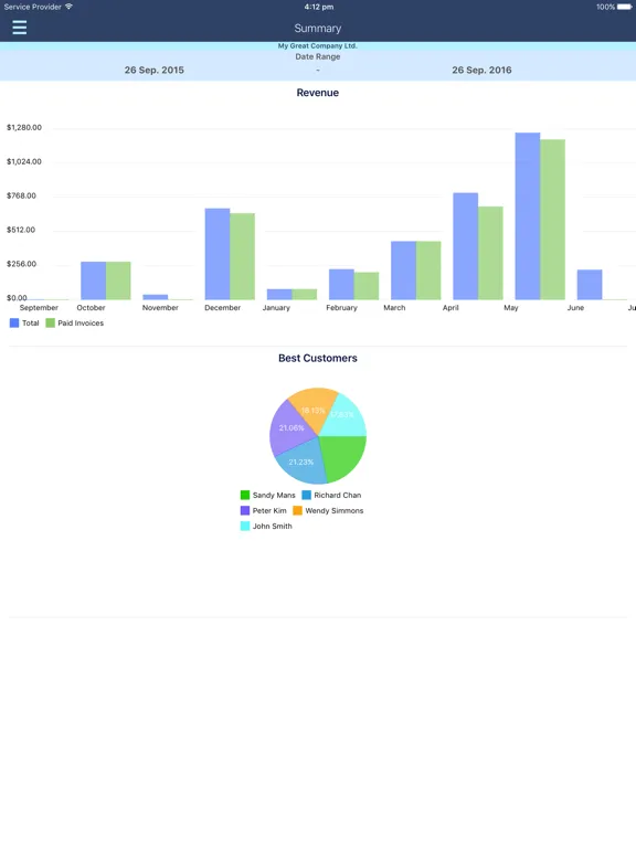 Invoice Professional 3 iPad 應用截圖