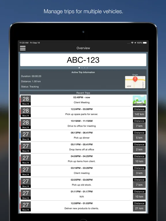 تصاویر Travel Logs - Vehicle Logbook iPad 