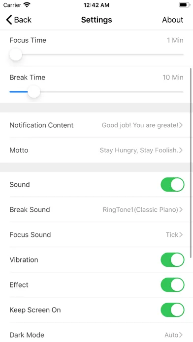 Zrzuty ekranu Section Timer