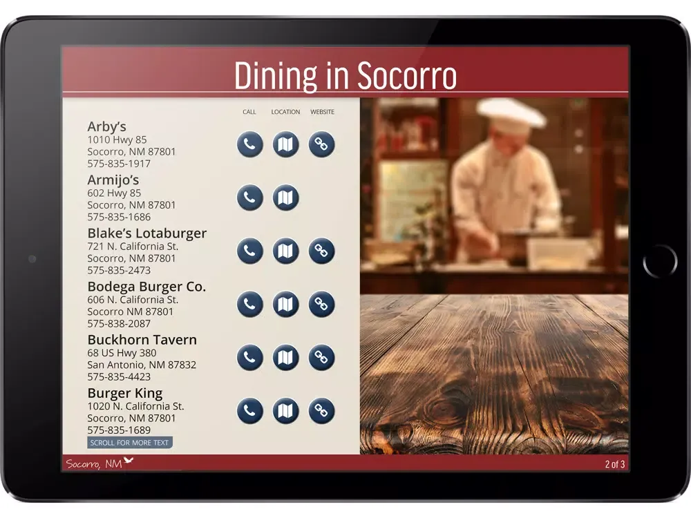 Ảnh chụp màn hình của Socorro, New Mexico iPad 