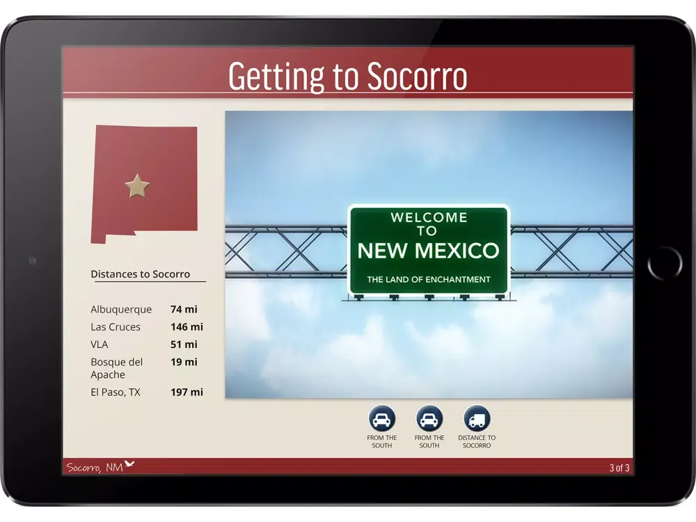 Ảnh chụp màn hình của Socorro, New Mexico iPad 