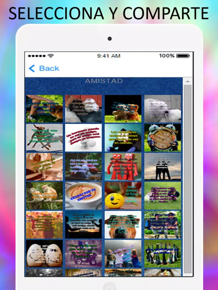 Frases de Amistad - Imágenes de Amistad iPad 應用截圖