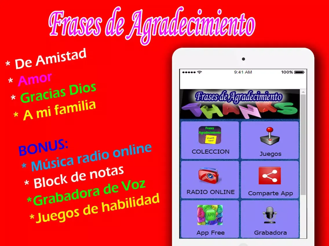 Ảnh chụp màn hình của Frases de Agradecimiento iPad 