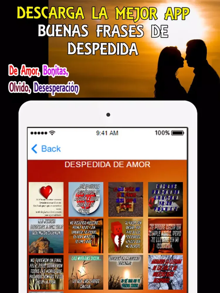 Frases de Despedida con Imagenes iPad 应用截图
