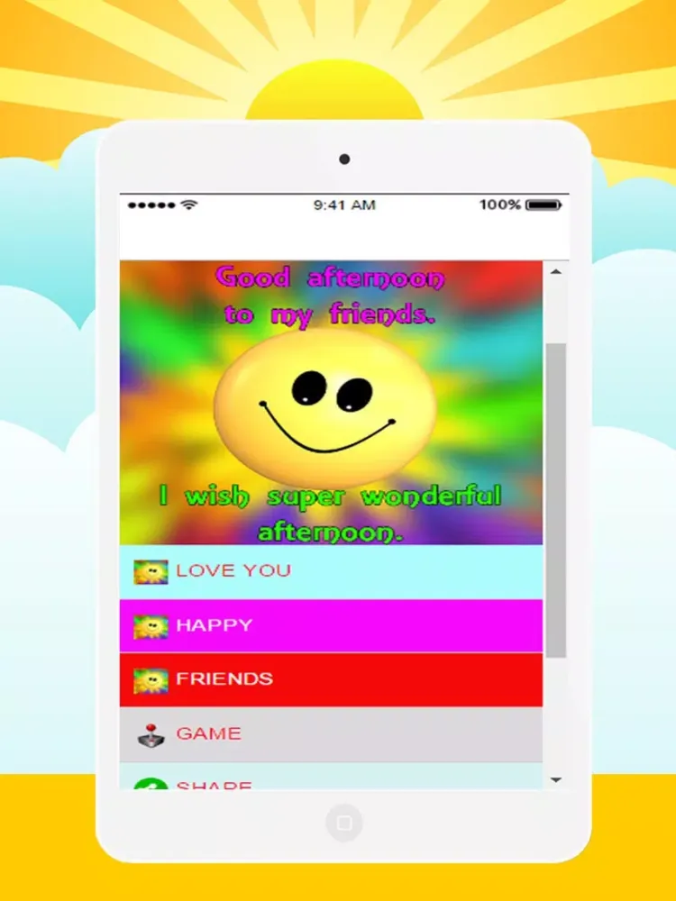 Captures d'écran de Good Afternoon: images and messages iPad 