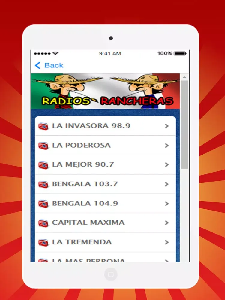 Musica Ranchera iPad 应用截图