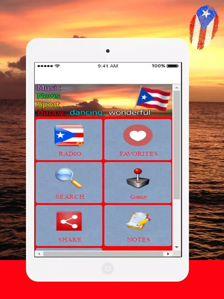 Capturas de tela do Puerto Rico Radio Music iPad 