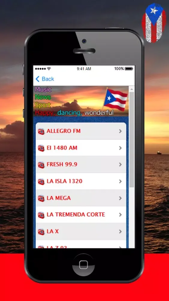 Capturas de tela do Puerto Rico Radio Music