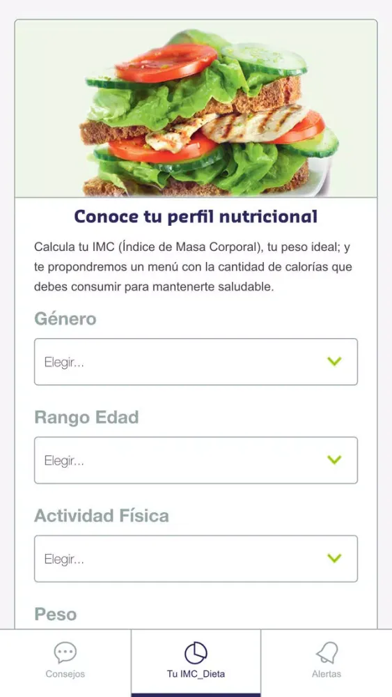 Calculadora de IMC Sodexo应用截图