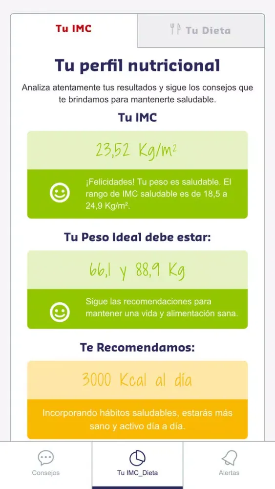 Calculadora de IMC Sodexo应用截图