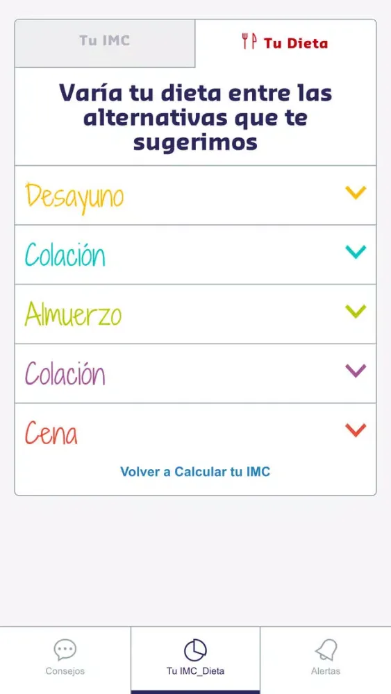 Calculadora de IMC Sodexo应用截图