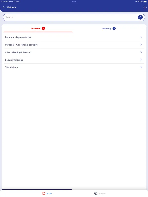 SodexoNeo iPad  Screenshots