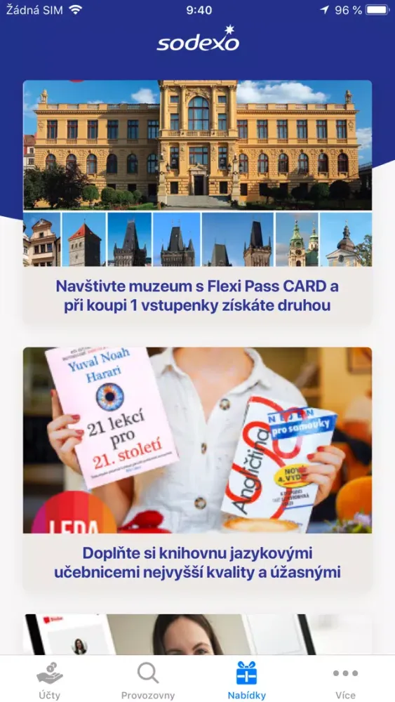 Sodexo Osobní účet سکرین شاٹس