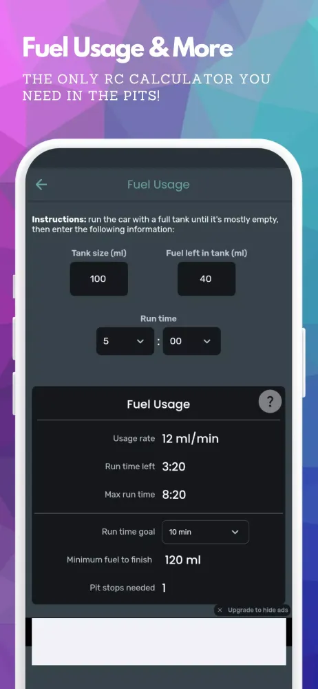 RC Pit Calc Pro Screenshots