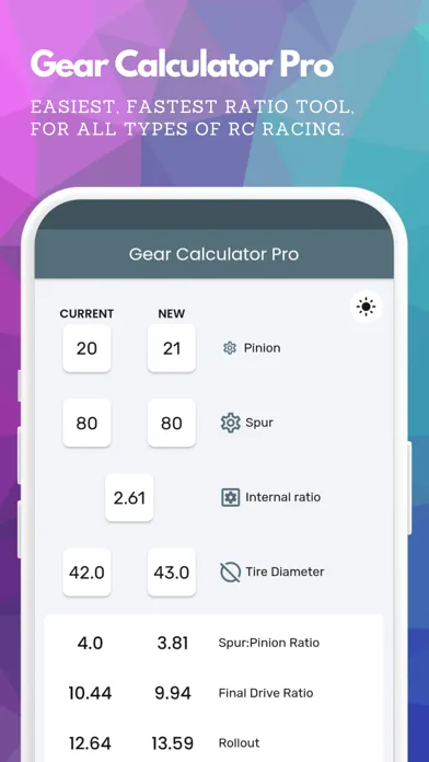 RC Gear Calculator Pro Screenshots