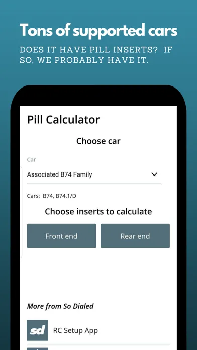 Capturas de pantalla de RC Pill Insert Calculator