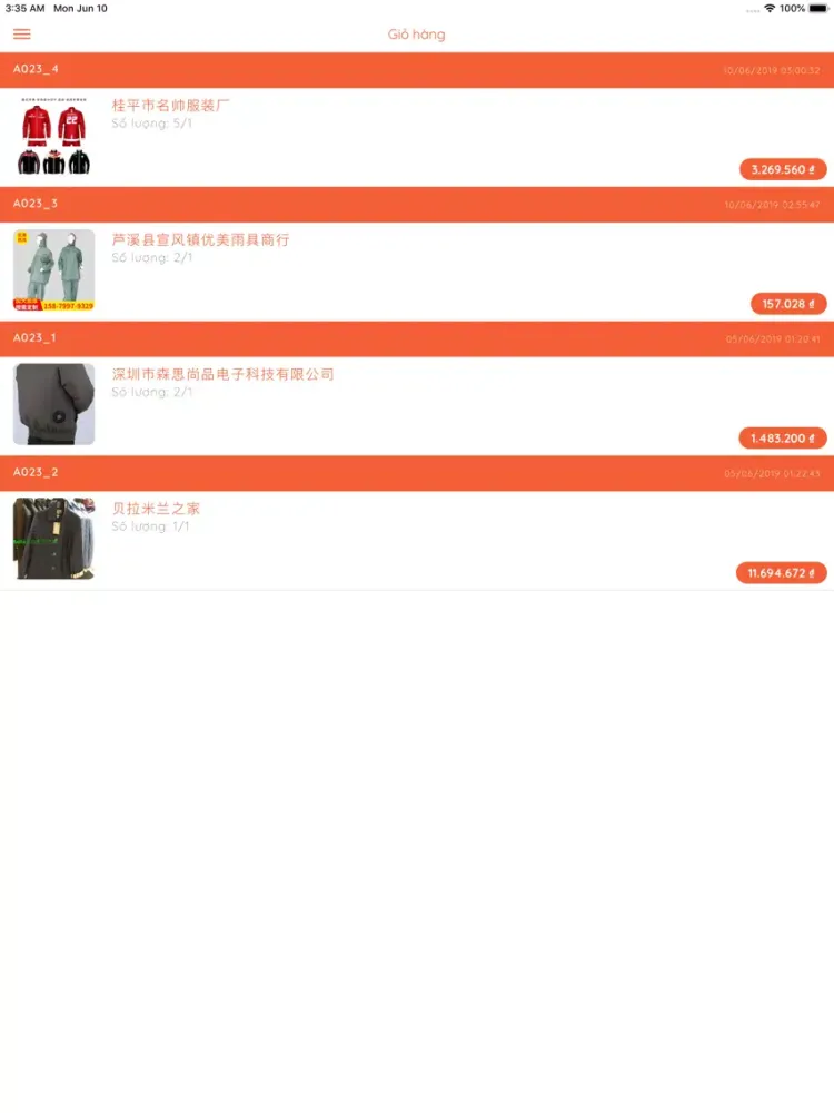 Cóc Tía ORDER iPad  Screenshots