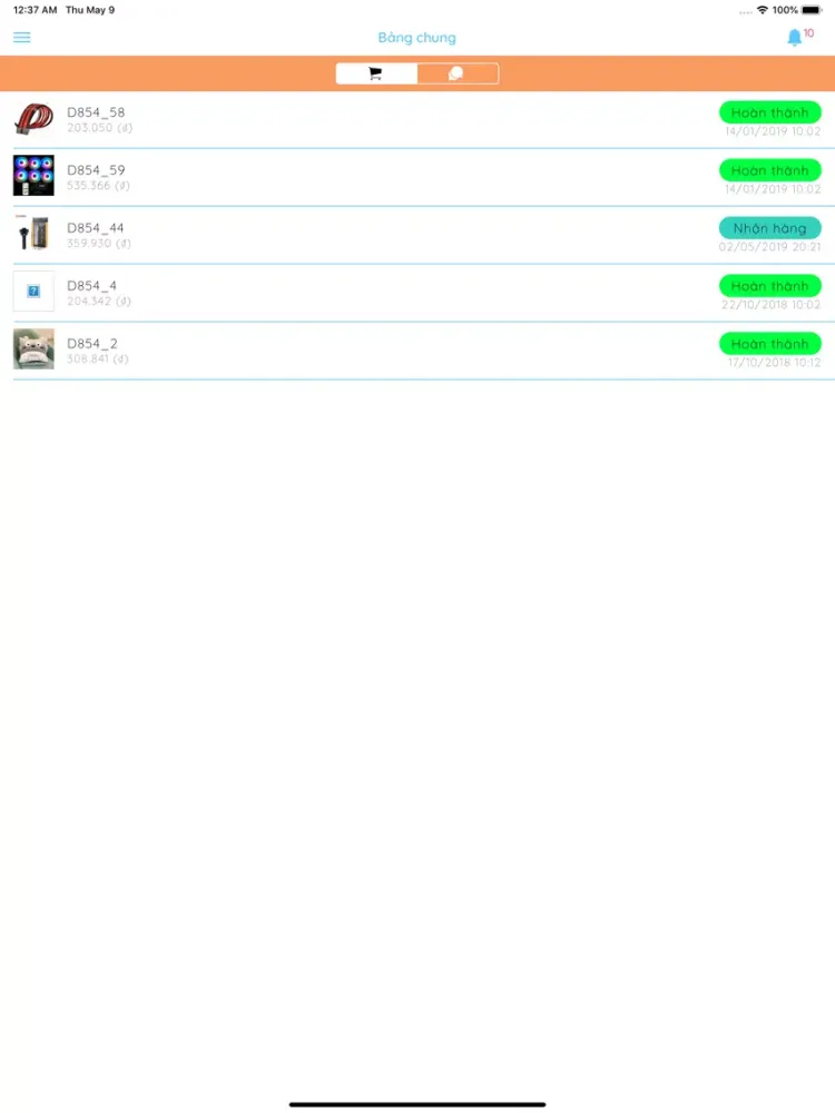 ภาพหน้าจอของ Sài Gòn Order iPad 