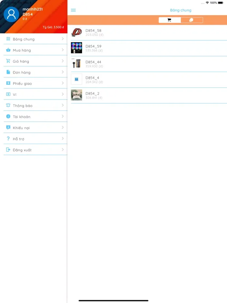 ภาพหน้าจอของ Sài Gòn Order iPad 