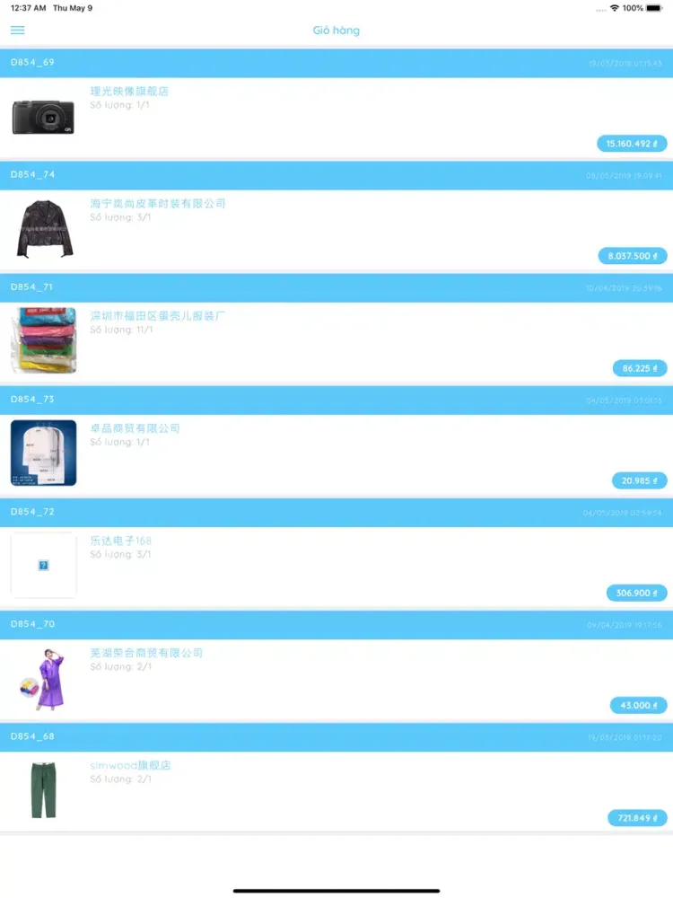 ภาพหน้าจอของ Sài Gòn Order iPad 