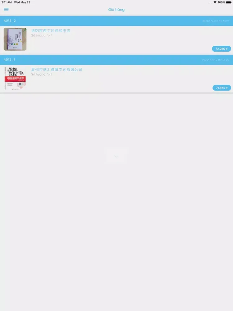 Capturas de pantalla de Thanh Long Order iPad 