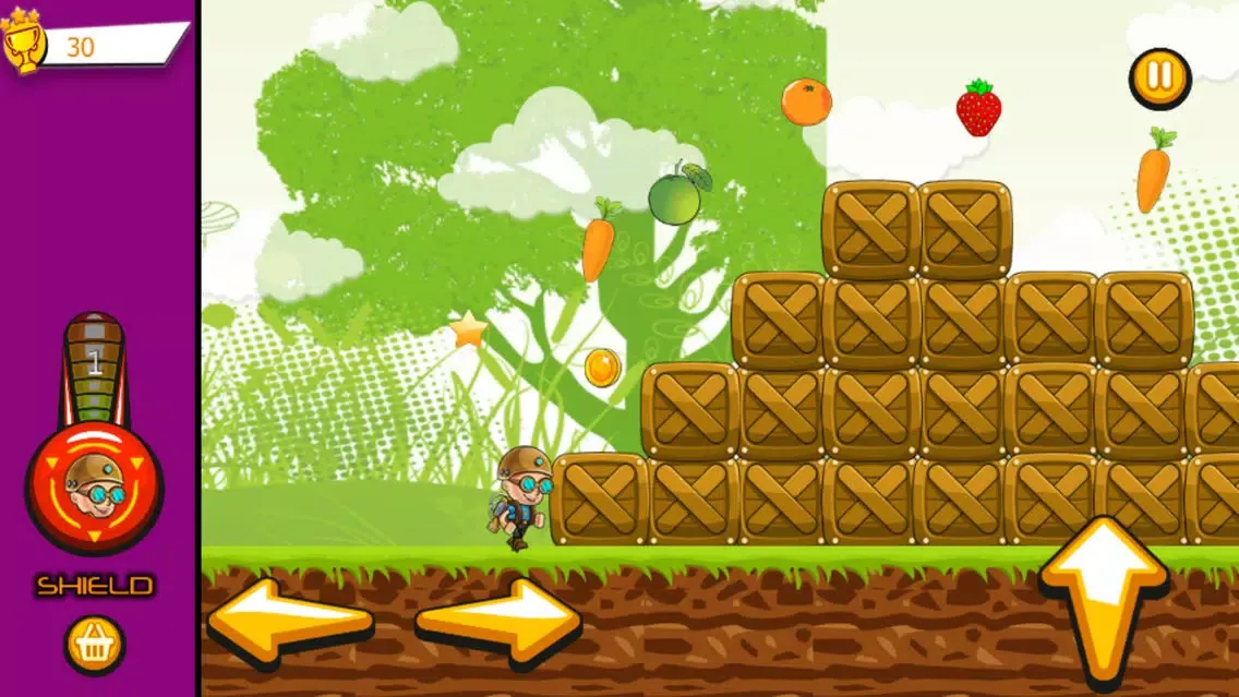 Run jump collect stars for fruit orange carrots. Ekran Görüntüleri