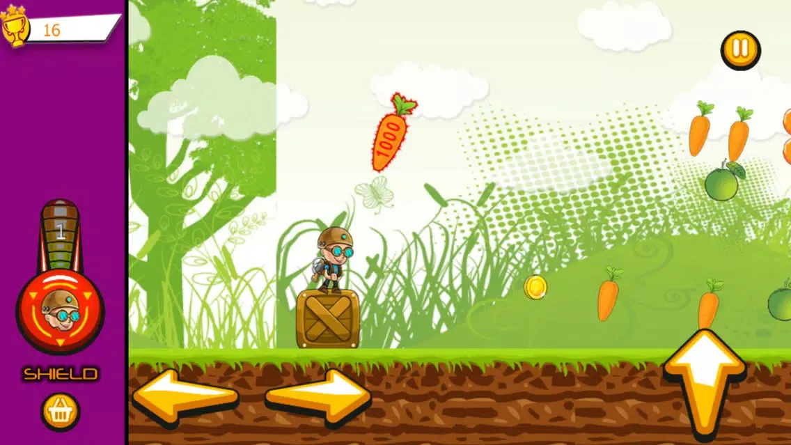 Run jump collect stars for fruit orange carrots. Ekran Görüntüleri