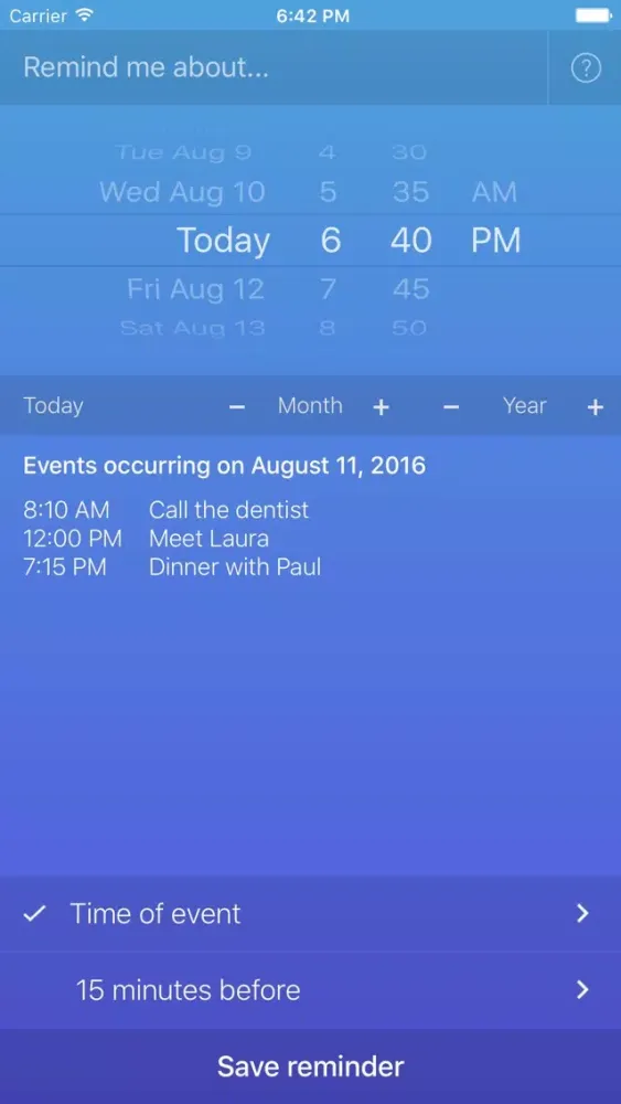 Muna - Calendar events with reminder presets स्क्रीनशॉट