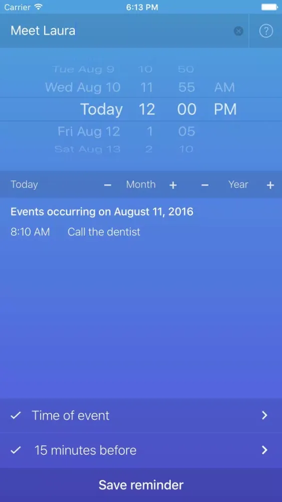 Muna - Calendar events with reminder presets स्क्रीनशॉट