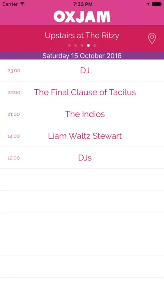 Oxjam Brixton Takeover - festival programme Screenshots