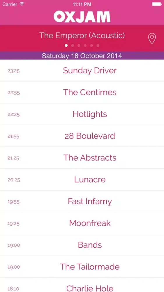 Capturas de pantalla de Oxjam Cambridge Takeover - festival programme
