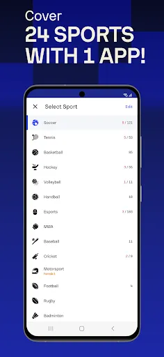 Capturas de pantalla de Sofascore - Sports live scores