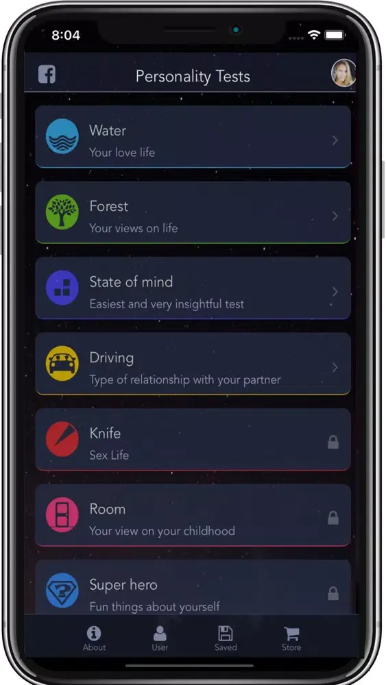 Personality Tests Screenshots