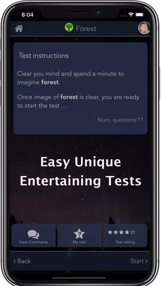 Personality Tests Screenshots