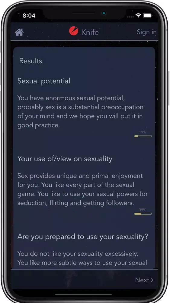 Personality Tests Screenshots