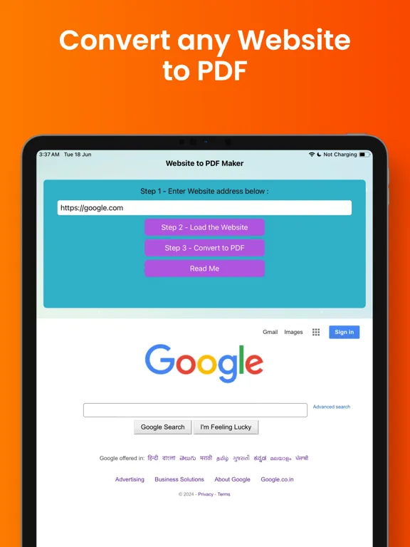 Website to PDF Maker iPad  스크린샷
