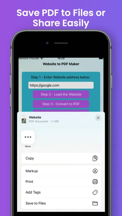 Website to PDF Maker 스크린샷