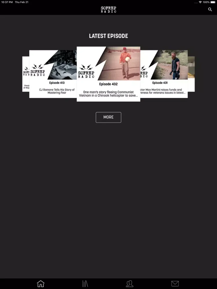 Screenshot di SOFREP Radio iPad 