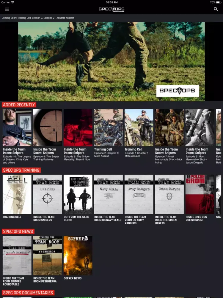 SPEC OPS Channel iPad 应用截图