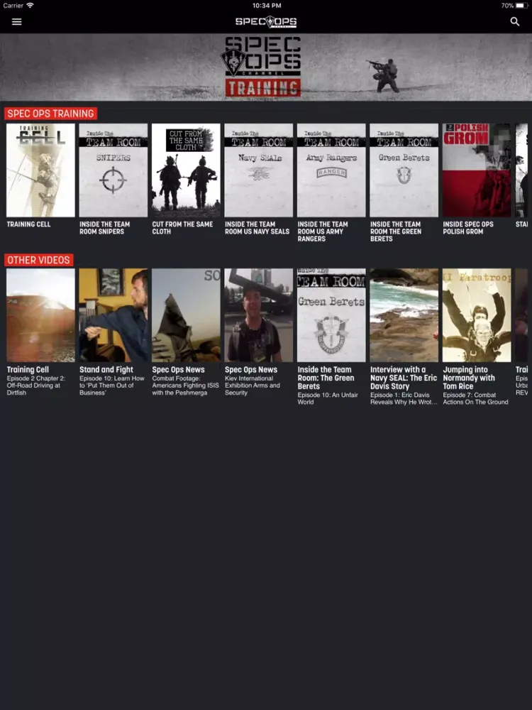 SPEC OPS Channel iPad 应用截图