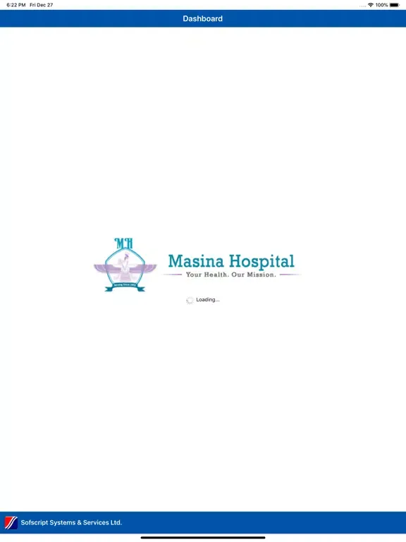 ภาพหน้าจอของ Masina Dashboard iPad 