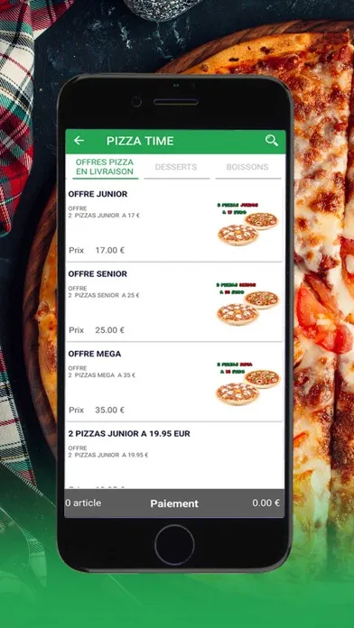 Ảnh chụp màn hình của Pizza Time France